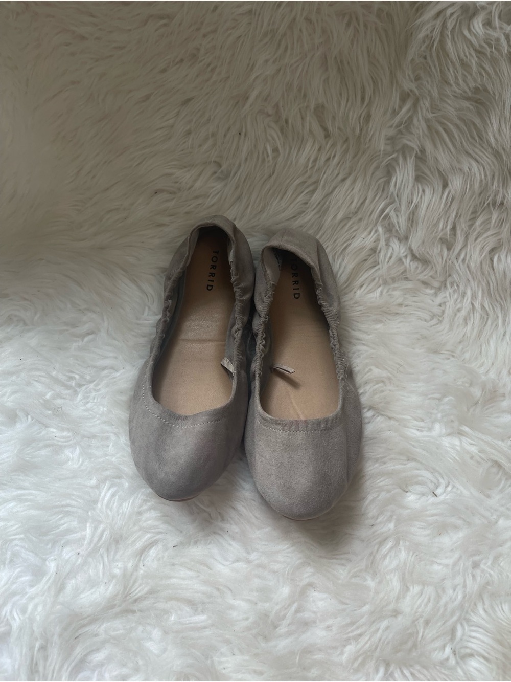 Torrid synthetic Taupe Suede-Look Ballet Flats SZ11WW